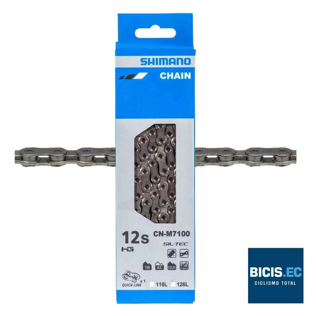 Disfruta Cadenilla Shimano SLX CN-M7100 12 Vel. 126 Links – Bicis.Ec