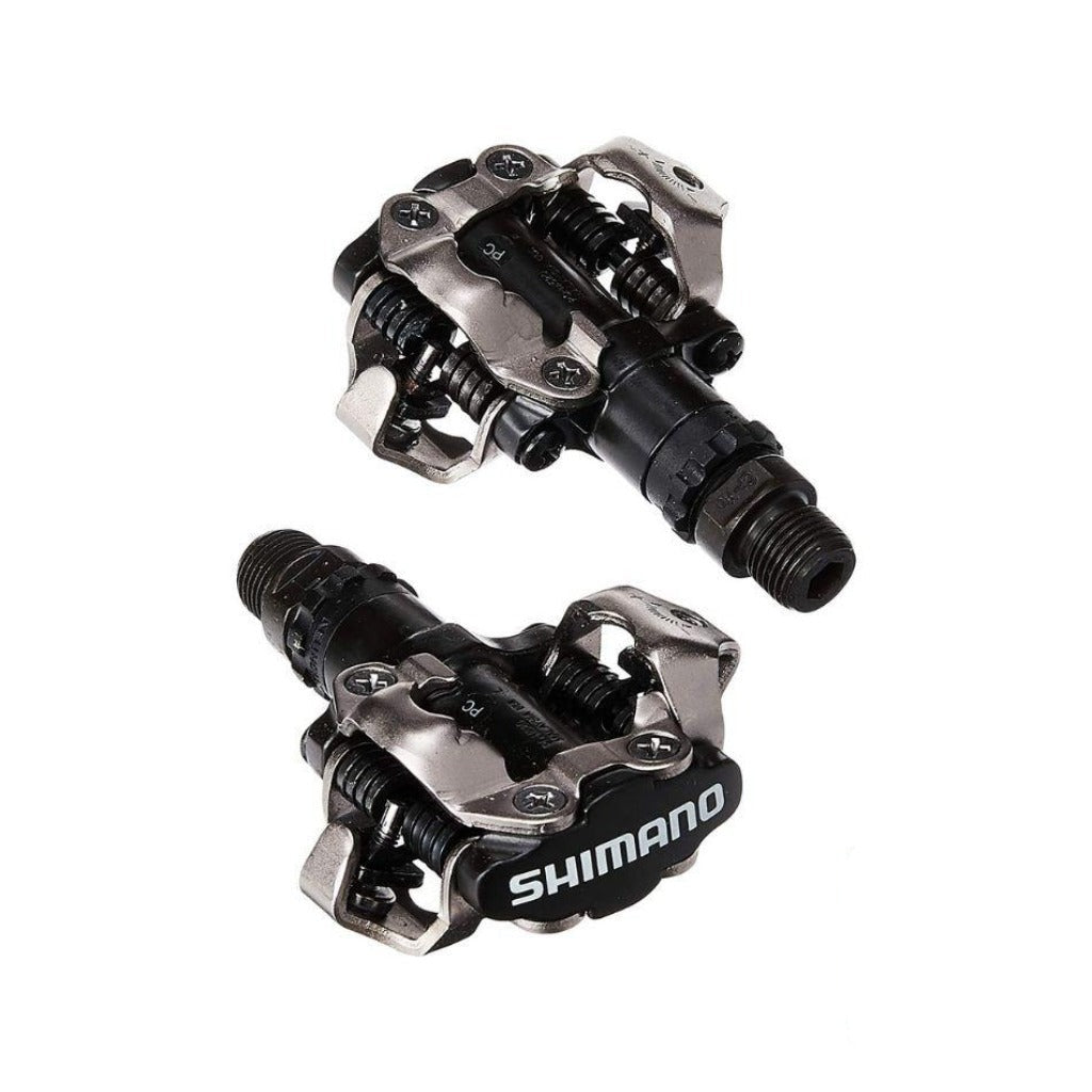 Pedales shimano m520 spd plata para mtb clearance
