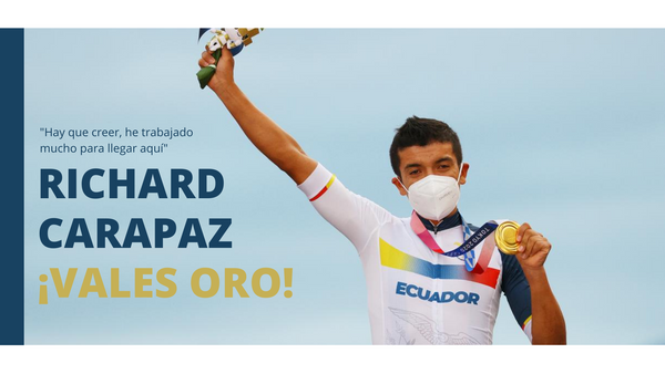 Richard Carapaz Tokio 2020 con Oro Olimpico