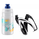 Soporte y caramañola Elite Glossi negro-blanco / JET clear logo azul 350ml 0206113