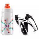 Soporte y caramañola Elite Glossi negro-blanco / JET clear logo naranja 350ml 0206111