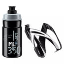 Soporte y caramañola Elite Glossi negro-blanco / JET negro logo gris 350ml 0206114