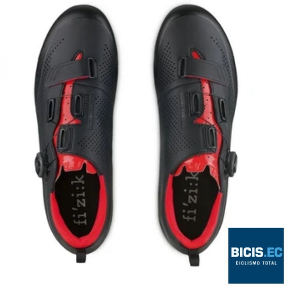 Zapatilla de Ciclismo FIZIK Negro Rojo