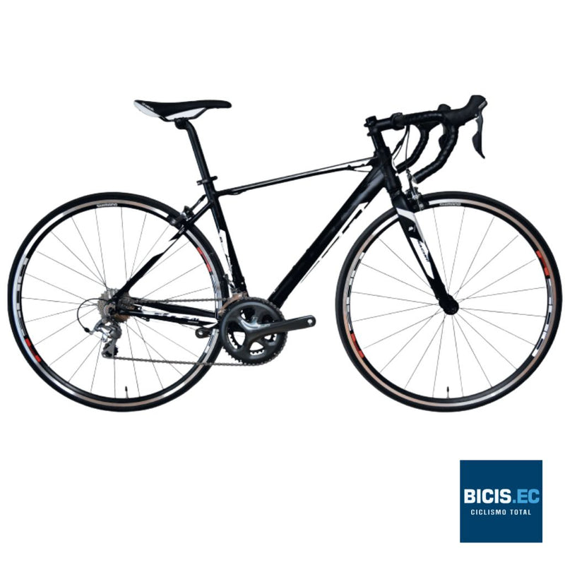 Bicicleta de ruta negra GER