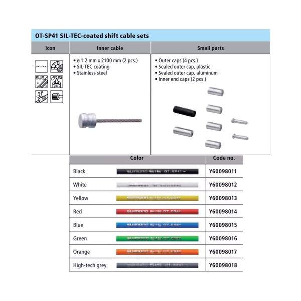 cables y fundas shimano dura ace y60098018 cambios gris