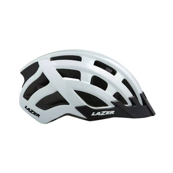 casco lazer compact dlx mate blanco uni talla +red+led