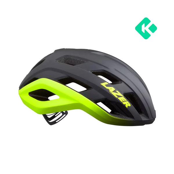 casco lazer strada kiredicore mate obscuro gris flash amarillo m