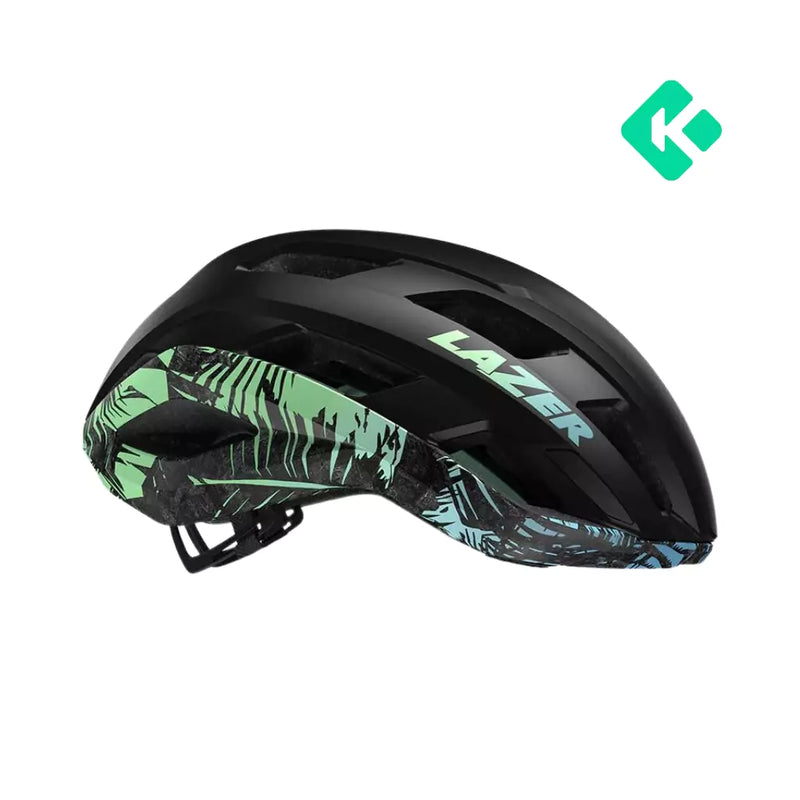 casco lazer strada kiredicore mate tropical leaves l