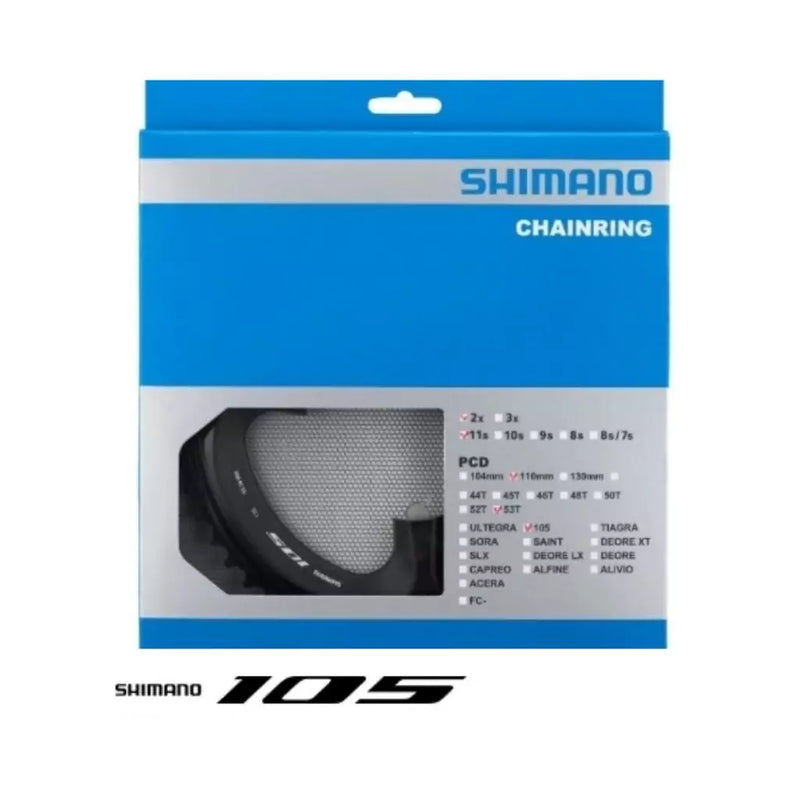 coronilla shimano 105 negro fc-r7000 53t-mw y1wv98050