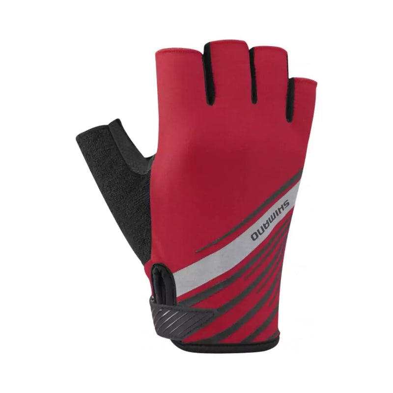 guante shimano gel rojo l hombre cw-glbs-ts31m