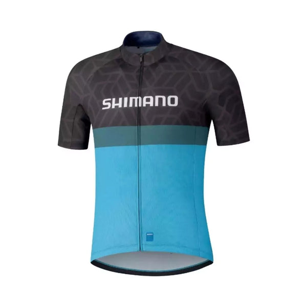 jersey shimano team hombre s negro-azul cw-jsps-us21m